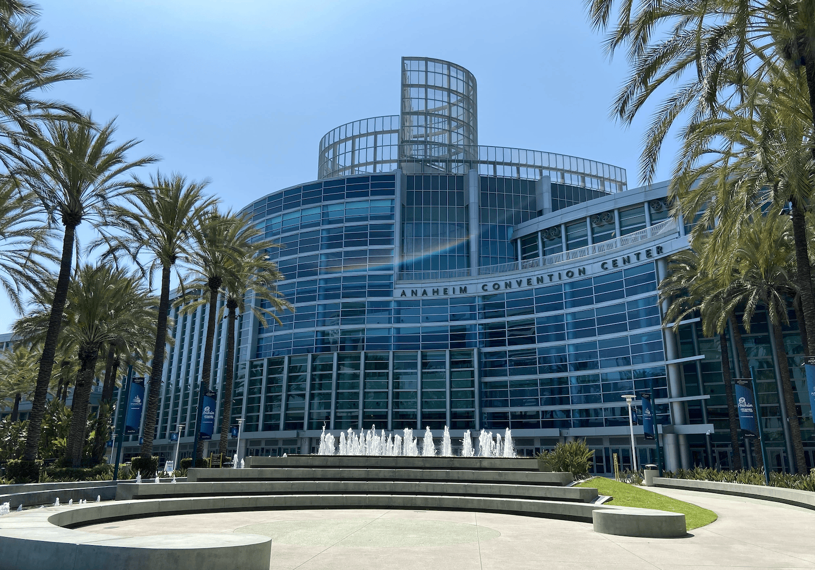 Entrance of Anaheim Convention Center (Photo Credit: Wikimedia Commons)